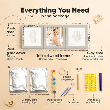 Baby Shower Gifts For Boys, Girls - Baby Hand And Footprint Kit, Foot Print Kit For Baby, Newborn Keepsake Footprint Kit, Nurser