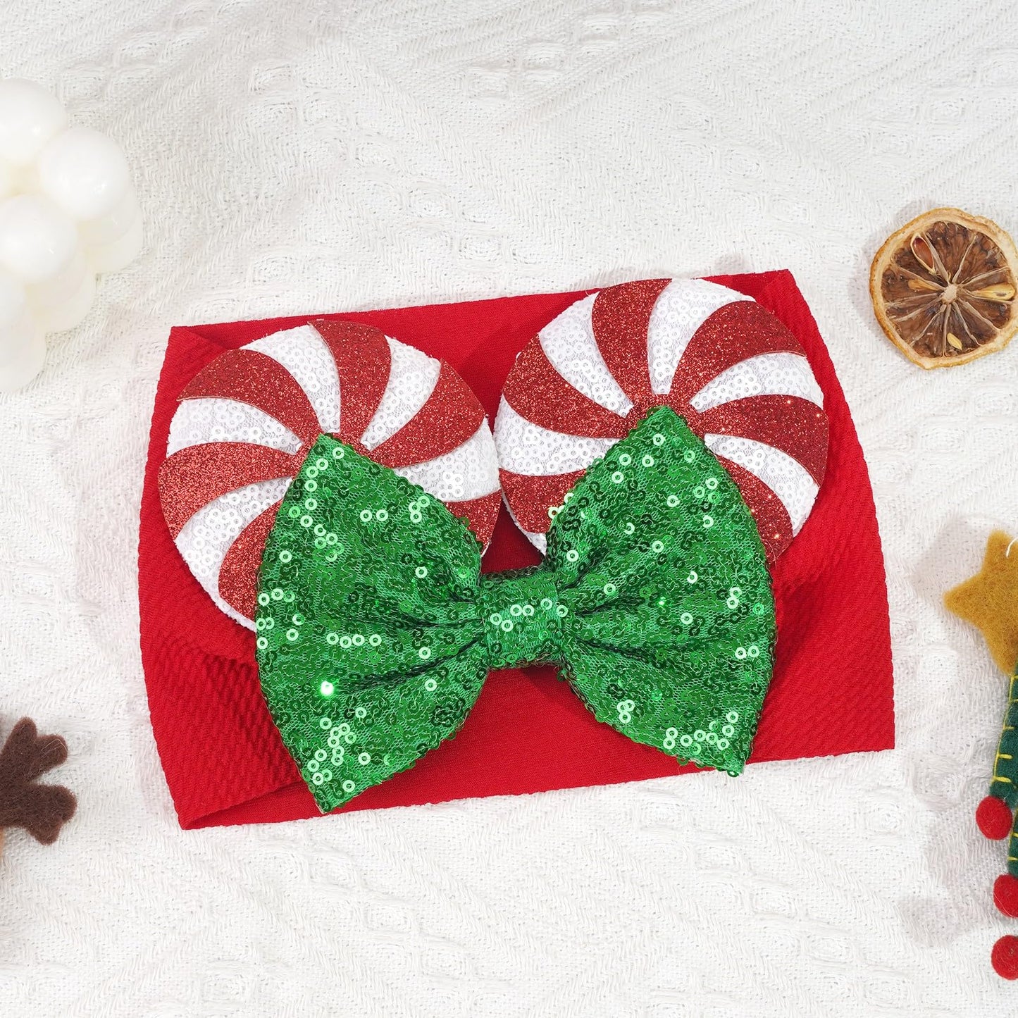 1Pc Baby Girl Mouse Ears Headband/Headwrap - Toddler, Baby, Kids - Party Supplies - Candy Bow