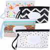 Febsnow 4 Pack Baby Refillable Baby Wet Wipe Dispenser, Reusable Wipes Pouch Container, Lightweight Portable Travel Wipes Holder