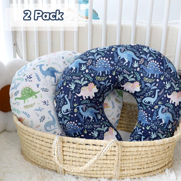 Pea Pod Nursing Pillow Cover 2 Pack Soft & Adorable Slipcovers For Breastfeeding Pillows, Comfortable Stretchy Feeding Pillow Co