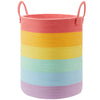 Mojoscend 80L Extra Large Rainbow Laundry Hamper Basket For Girls Kids Tall Unicorn Baby Nursery Hamper For Clothes Woven Roper
