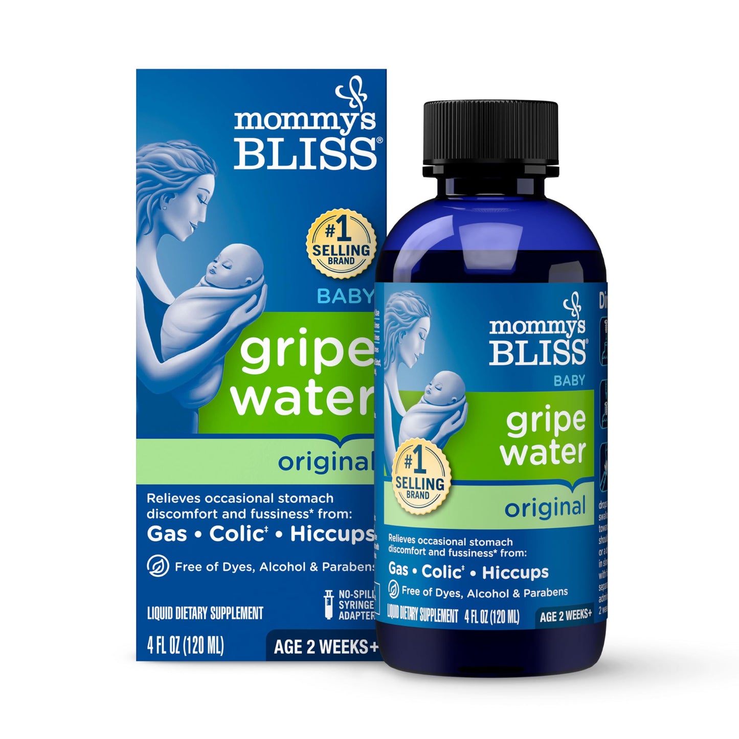 Mommy'S Bliss Gripe Water Original, Infant Gas & Colic Relief, Gentle & Safe, 2 Weeks+, 4 Fl Oz (Pack Of 1)