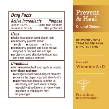 A+D Original Diaper Rash Ointment, Skin Protectant With Lanolin And Petrolatum, (Packaging May Vary) Cream 16 Ounce (Pack Of 1)