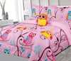 Sapphire Home 8 Piece Owl Bedding Set For Girls, Kids Bed In A Bag, Comforter Set With Bed Sheets, Pillow Case, Toy Pillow, Todd
