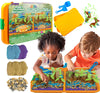 Made By Me Jumbo 60 Piece Color Changing Enchanted Rainforest Sensory Playset, Fun Sensory Bins for Toddlers 3 with 4LB Moldable
