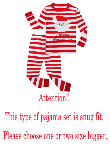 Family Feeling Baby Boys Girls ' Santa Claus Christmas Cotton Long Sleeve Pajamas Sets Pjs 12-18 Months