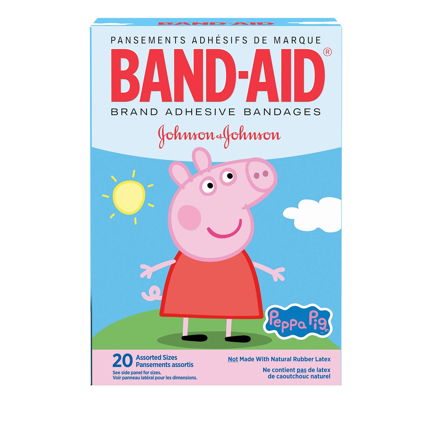 Band-aid Brand Adhesive Bandages, Peppa Pig, Assorted Sizes, 20 Count (Pack of 24)