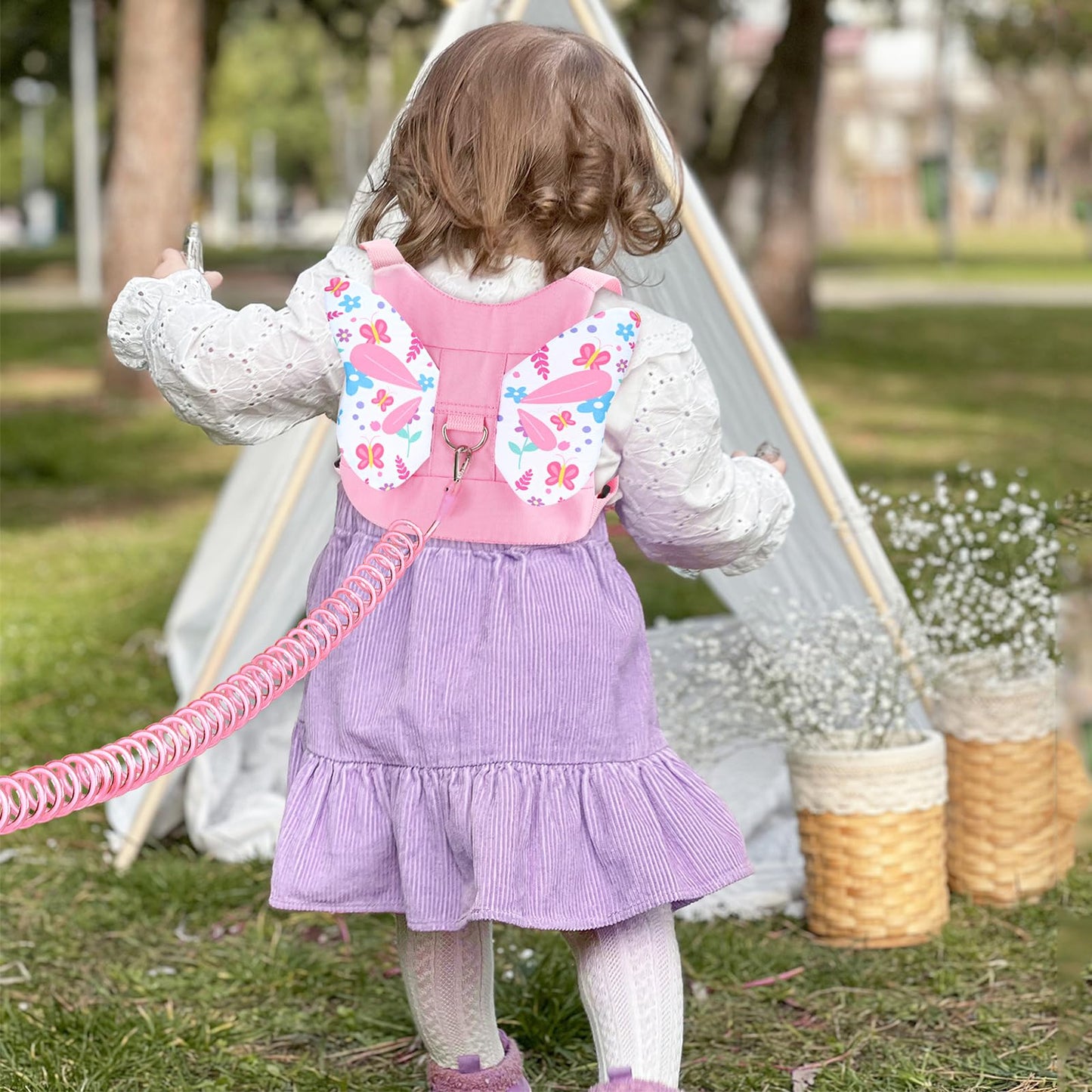 Accmor Toddler Harness Leash, 3 In 1 Cute Butterfly Kids Leash + Anti Lost Wrist Link For Outdoor Travel, Adorable Child Walking