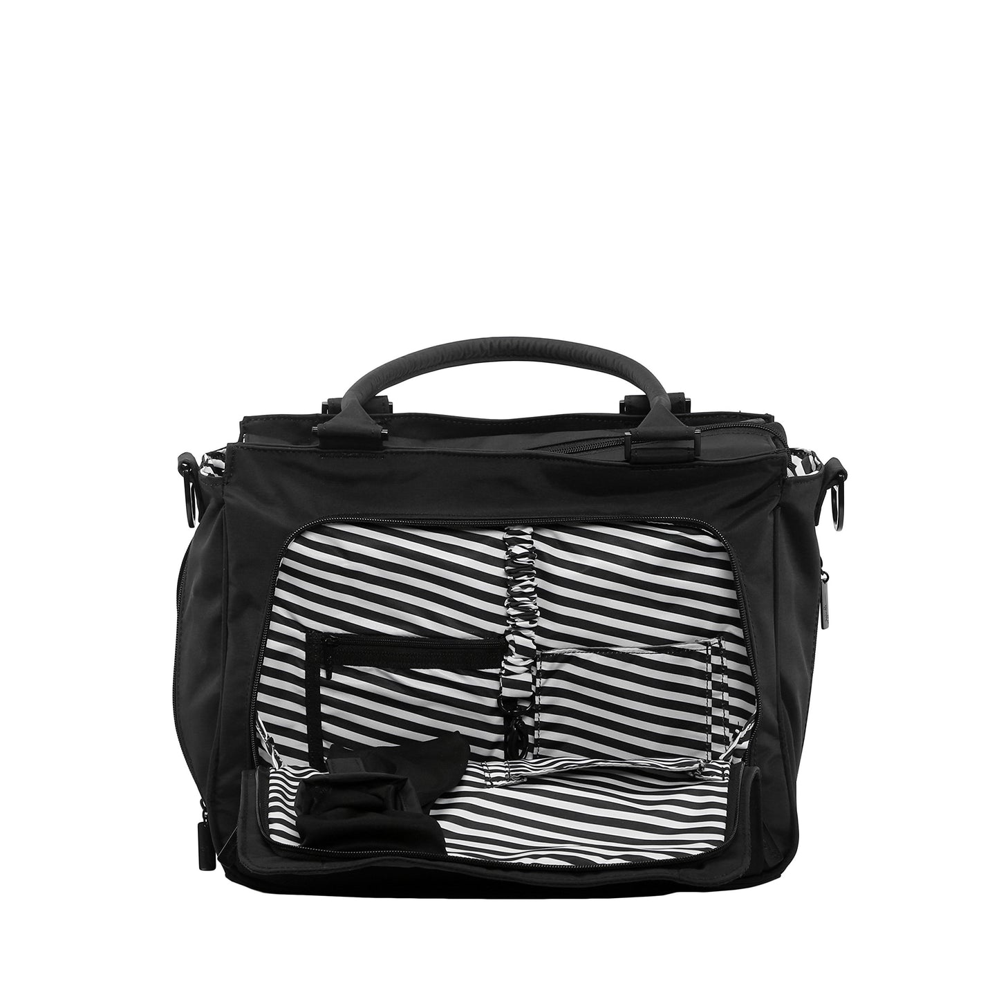 Jujube Be Classy Structured Multi-Functional Diaper Bag/Purse, Onyx Collection - Black Out