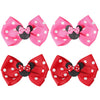 Rcjera Hair Clip, Baby Girl Mouse Ears Hair Bows Clips, 4Pcs Polka Dot Hair Accessory For Baby Kids Girls Women, Mice Hair Acces