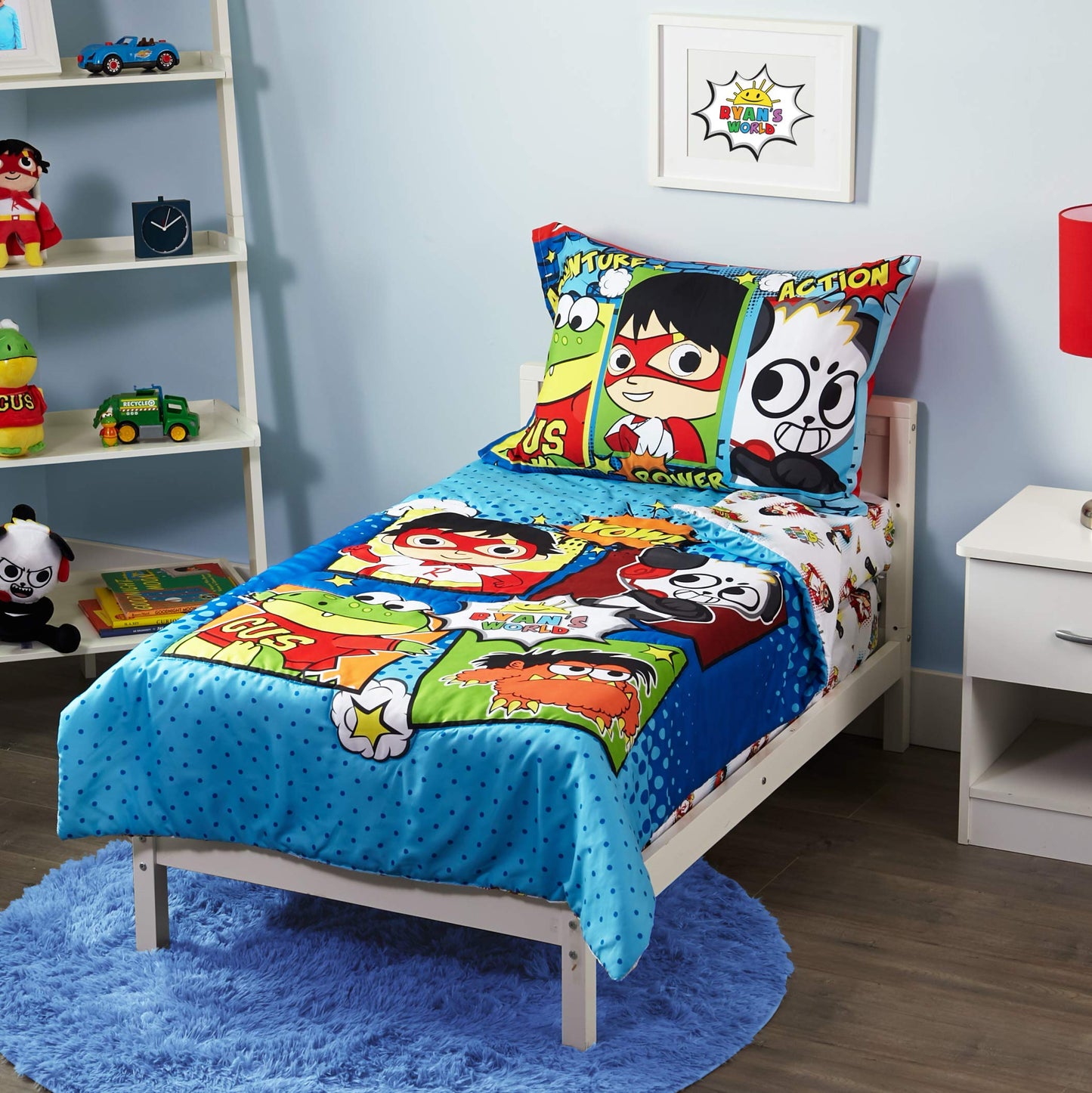 Ryans World Ryans World 4Piece Toddler Bedding Set, Multicolor