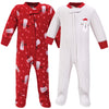 Hudson Baby Unisex Baby Fleece Sleep And Play, Santa Snowman, 3-6 Months