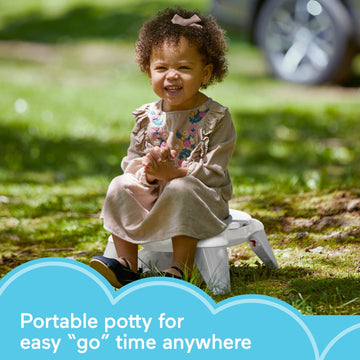 Fisher-Price Baby 2-In-1 Travel Potty - Portable Infant To Toddler Potty Training Toilet And Removable Potty Ring For Travel