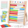 Gotoofun Wooden Abacus for Kids Math, Counting Toys for Toddlers Montessori Counters Beads Tools Preschool Homeschool Essentials