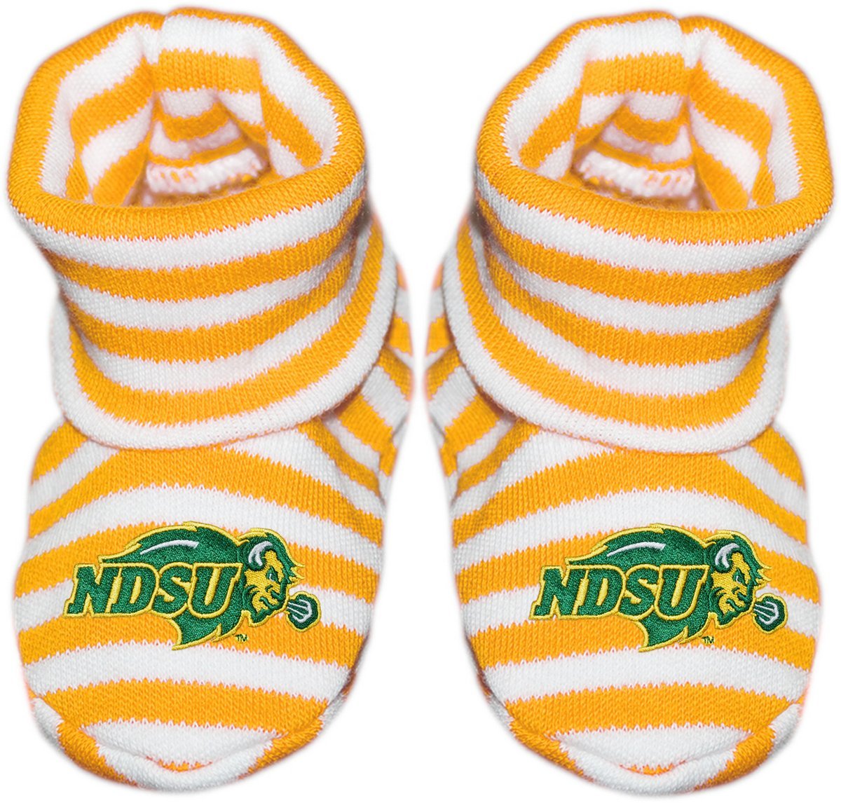 North Dakota State University Ndsu Bisons Newborn Baby Striped Bootie Sock