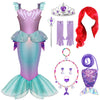 Spooktacular Creations Halloween Mermaid Costume For Girls, Purple Little Mermaid Dress, Princess Dress Up For Girls 4-6 Toddler
