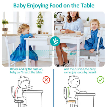 Toddler Booster Seat For Dining Table,Non-Slip Bottom Booster Seat For Table, Child/Kids/Baby Booster Seat For Dining Table With