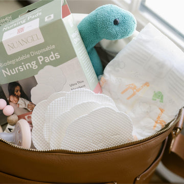 Nuangel Nursing Pads: Plant Based And Disposable, Essential For Newborn Care, Perfect Breast Pads For Leaking Milk, Nipple Pads