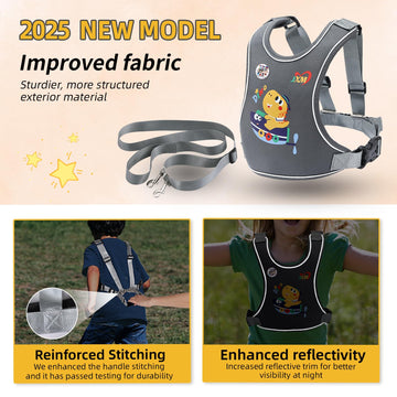 2025 New Safety Harness With Light Reflector For Active Child (3-6 Yrs), Secure Vest Walking Harness With Quick Grab Handle And