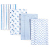 Hudson Baby Unisex Baby Cotton Flannel Burp Cloths, Boy Modern, One Size