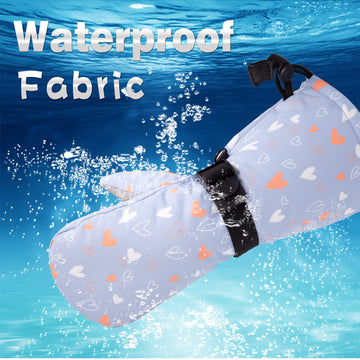 Bavst Winter Kids Waterproof Gloves For Boys Girls Snow Ski Toddler Baby Mittens Outdoor For Infant Teens 1-5T (N-Grey Love, M(2