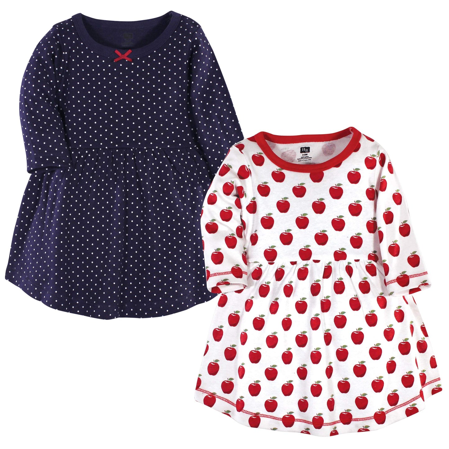 Hudson Baby Infant And Toddler Girl Cotton Dresses Apple, 12-18 Months