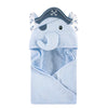 Hudson Baby Unisex Baby Cotton Animal Face Hooded Towel, Pirate Elephant, One Size