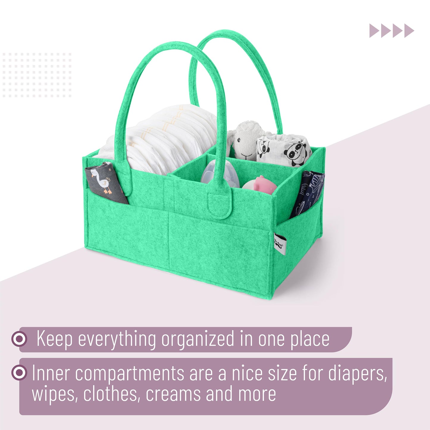 Mr. Pen- Baby Diaper Caddy Organizer, Green, Baby Organizer, Car Diaper Caddy, Baby Caddy Organizer, Portable Diaper Caddy, Diap