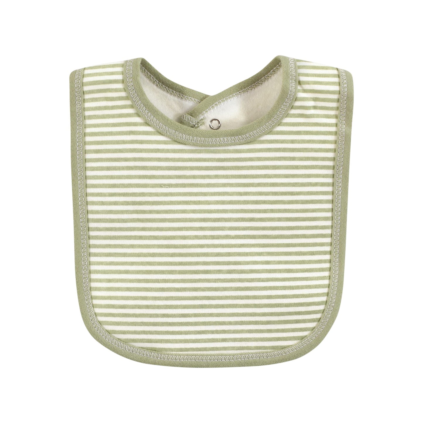 Touched By Nature Unisex Baby Organic Cotton Bibs, Peas And Thank You, One Size