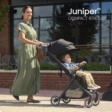 Britax Juniper Compact On-The-Go Stroller, Effortless Fastpack System With One-Hand Rapidfold, Portable & Lightweight For Travel