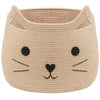 Vk Vkliving Animal Baskets Large Woven Cotton Rope Storage Basket With Cute Cat Design Animal Laundry Basket Organizer For Towel