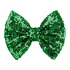 Lanmerry Hair Clip - 5 Inches St.Patrick'S Day Sequins Large Bow With Alligator Clip - Green - Hair Accessories For Women Teens