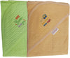 FancyAdda Branded Baby Hooded Towels (Pack of 2, 100% Soft Cotton) (Pink || Green)
