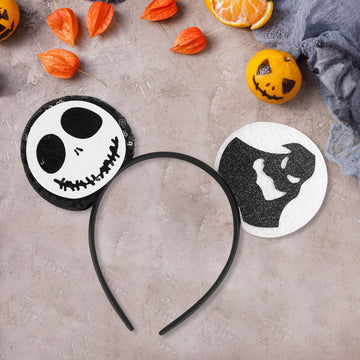 Lylin Halloween Mouse Ears Headband For Women Girls Boys, Sparkle Ears Hair Accessories For Hallween Trips Party Themed Events C