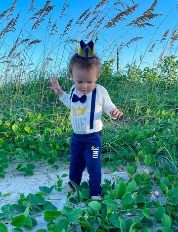 1St Birthday Outfit Boy Mr Onederful Birthday Outfit Baby Boy First Birthday Clothes (White,12-18 Months)