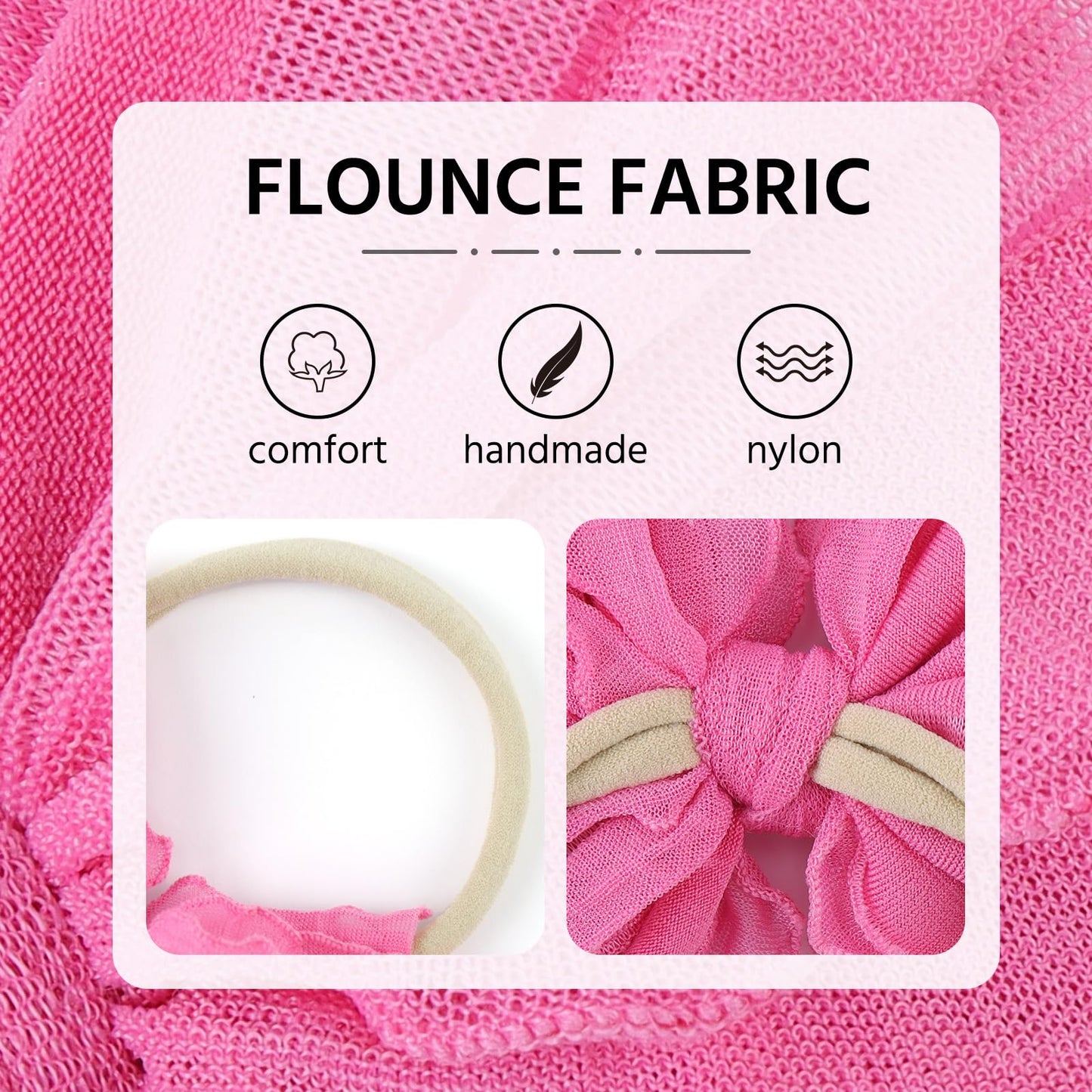 Lanmerry 3 Pack Baby Girls Headbands Soft Elastic Headbands Newborn Lace Hair Bow Hair Accessories For Infant Baby Toddler Girls