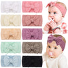 C?Llot 10 Colors Super Stretchy Soft Knot Baby Girl Headbands With Hair Bows Nylon Head Wrap For Newborn Baby Girls Infants Todd