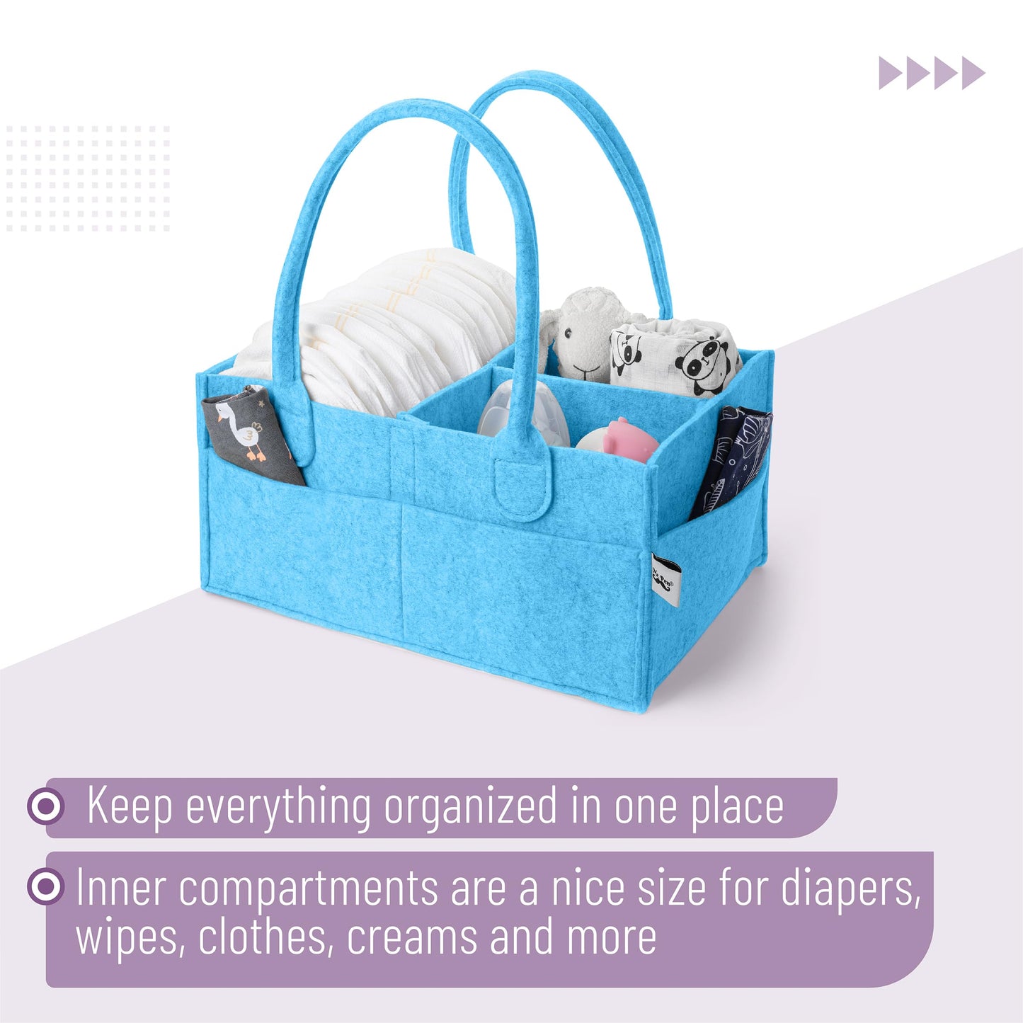 Mr. Pen- Baby Diaper Caddy Organizer, Blue, Baby Organizer, Car Diaper Caddy, Baby Caddy Organizer, Portable Diaper Caddy, Diape