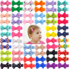 60Pcs Baby Girl Hair Bows 1.6 Inch Mini Tiny Small Fully Lined Clips For Infant Toddlers (30 Pairs)