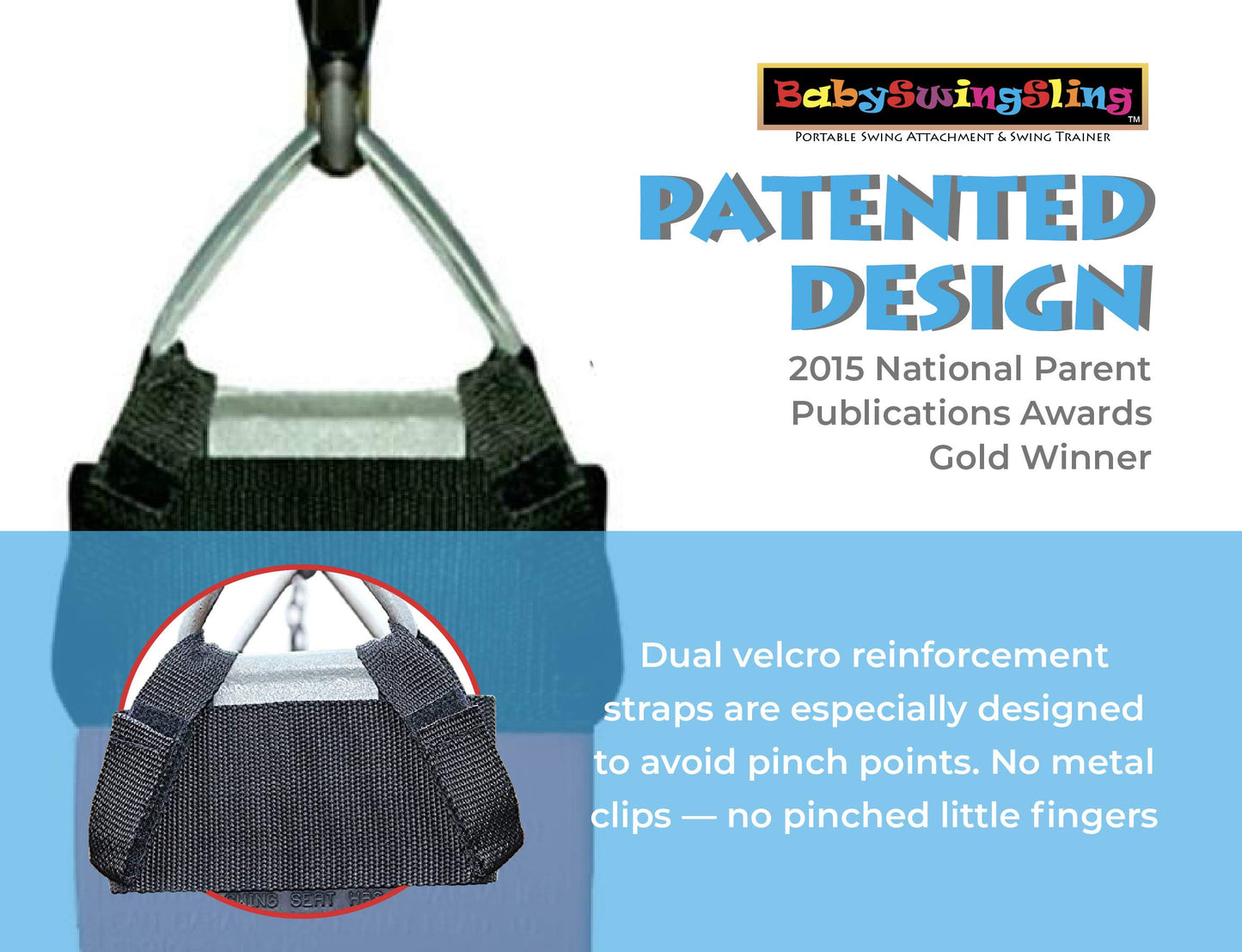 Babyswingsling - This Baby Swing Attachment Converts Standard Park Swings For Infants And Toddlers - Portable, Lightweight, Hold