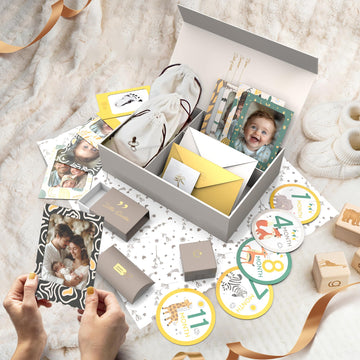 Ultimate Baby Keepsake Box For Boys & Girls - Unique New Parents Gifts For Couples - 10 Beautiful Keepsake Ideas Inside - Perfec