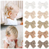 C?Llot 10 Pieces 2Inch Girls Hair Bows Linen Fabric Bows Alligator Clips Hair Accessories For Baby Toddlers And Infants(5 Pairs