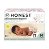 The Honest Company Clean Conscious Diapers | Plant-Based, Sustainable | Rose Blossom + Tutu Cute | Club Box, Size Newborn, 72 Co