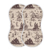 Mazeann Western American Cowboy Burp Cloths Baby Boys Girls Absorbent Soft Cotton Burping Cloths Rags 2 Pack