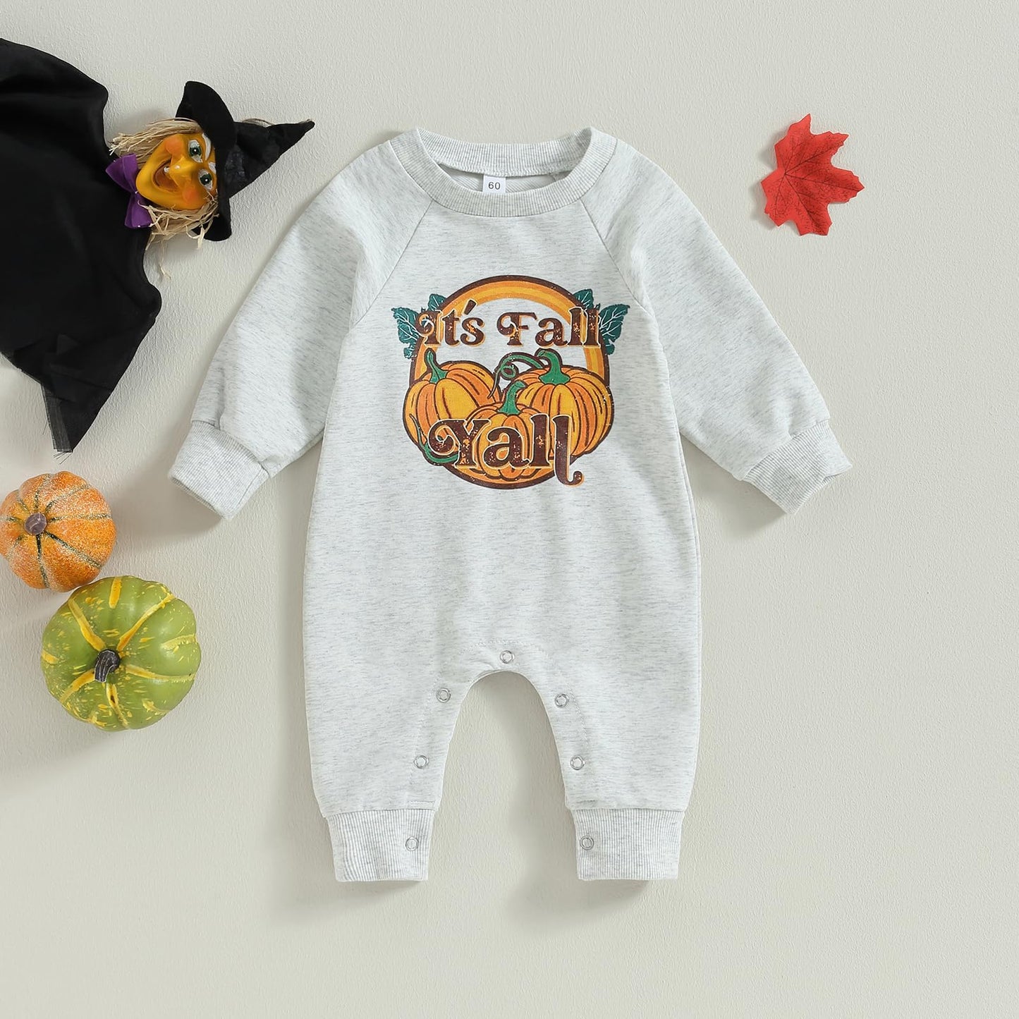 Fybitbo Fall Baby Boy Girl Clothes Its Fall Yall Pumpkin Jumpsuit Rompers Newborn Onesie First Halloween Thanksgiving Baby Outfi