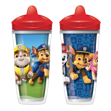 Playtex Sipsters Stage 3 Paw Patrol Spill-Proof, Leak-Proof, Break-Proof Spout Cup For Boys, 9 Ounce - Pack Of 2, Red