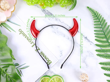 Bonnie Z. Leonardo Glossy Devil Horns Headband Red