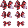 Christmas Bows For Girls,6Pcs Hand-Made Grosgrain Ribbon Hair Bows Alligator Clips Hair Accessories For Little Teen Toddler Girl