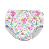 I Play. Baby Girls Pull-Up Reusable And Toddler Swim Diaper, White Flower Bouqet, 12-18 Month Us