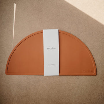 Mushie Silicone Placemat For Kids | Bpa-Free Non-Slip Design (Clay)
